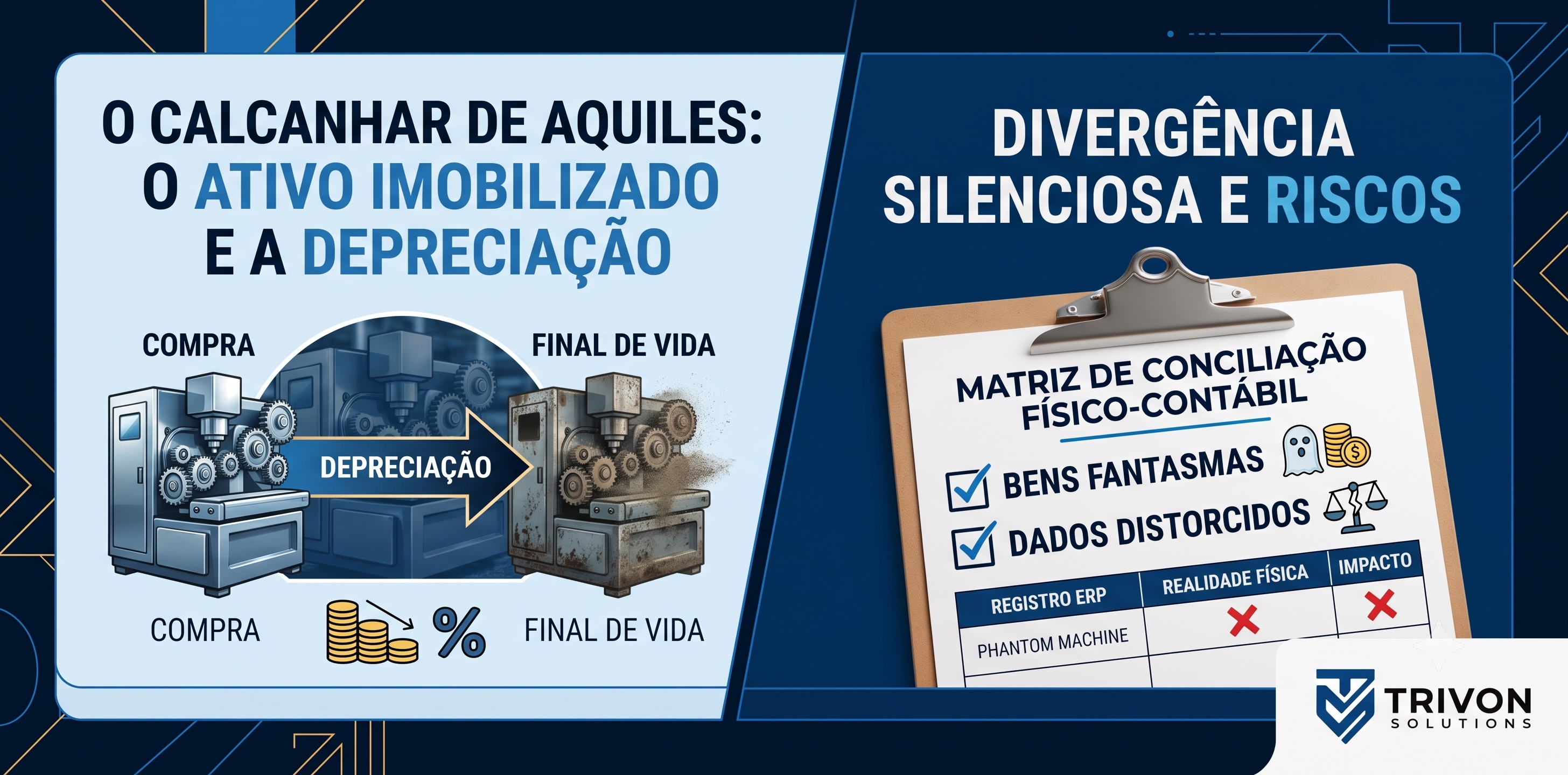 Impacto do ativo imobilizado e depreciação nos registros